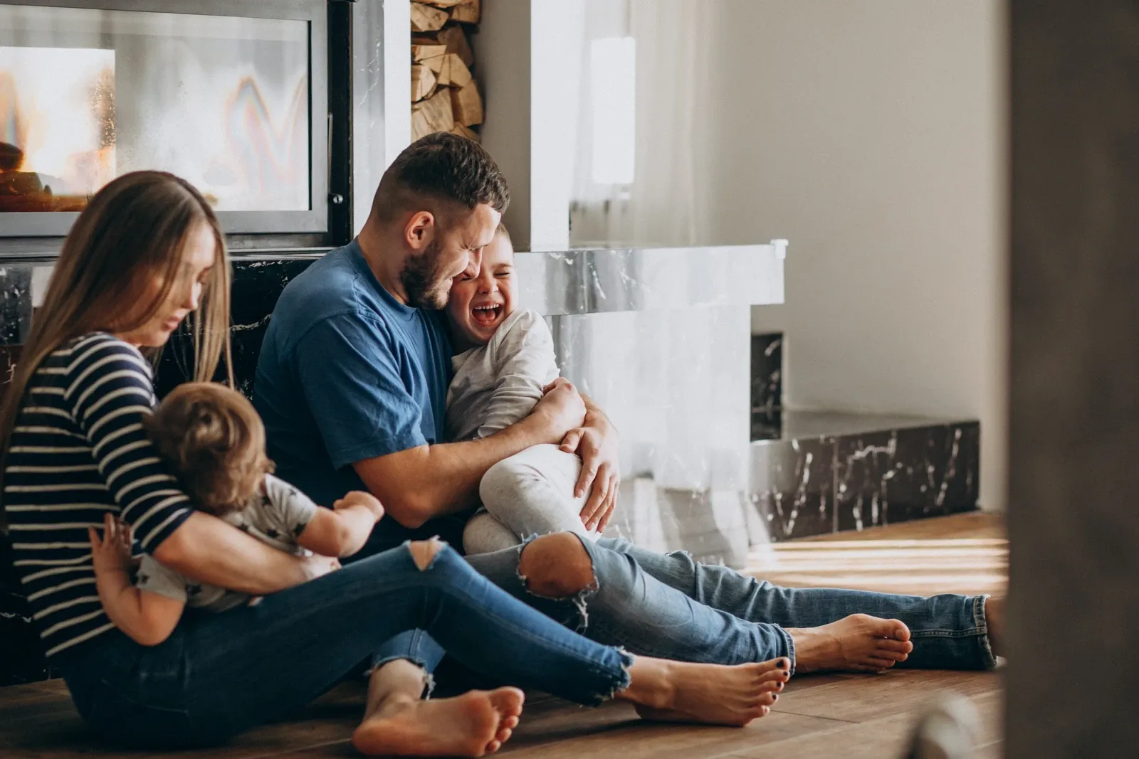 family with young children